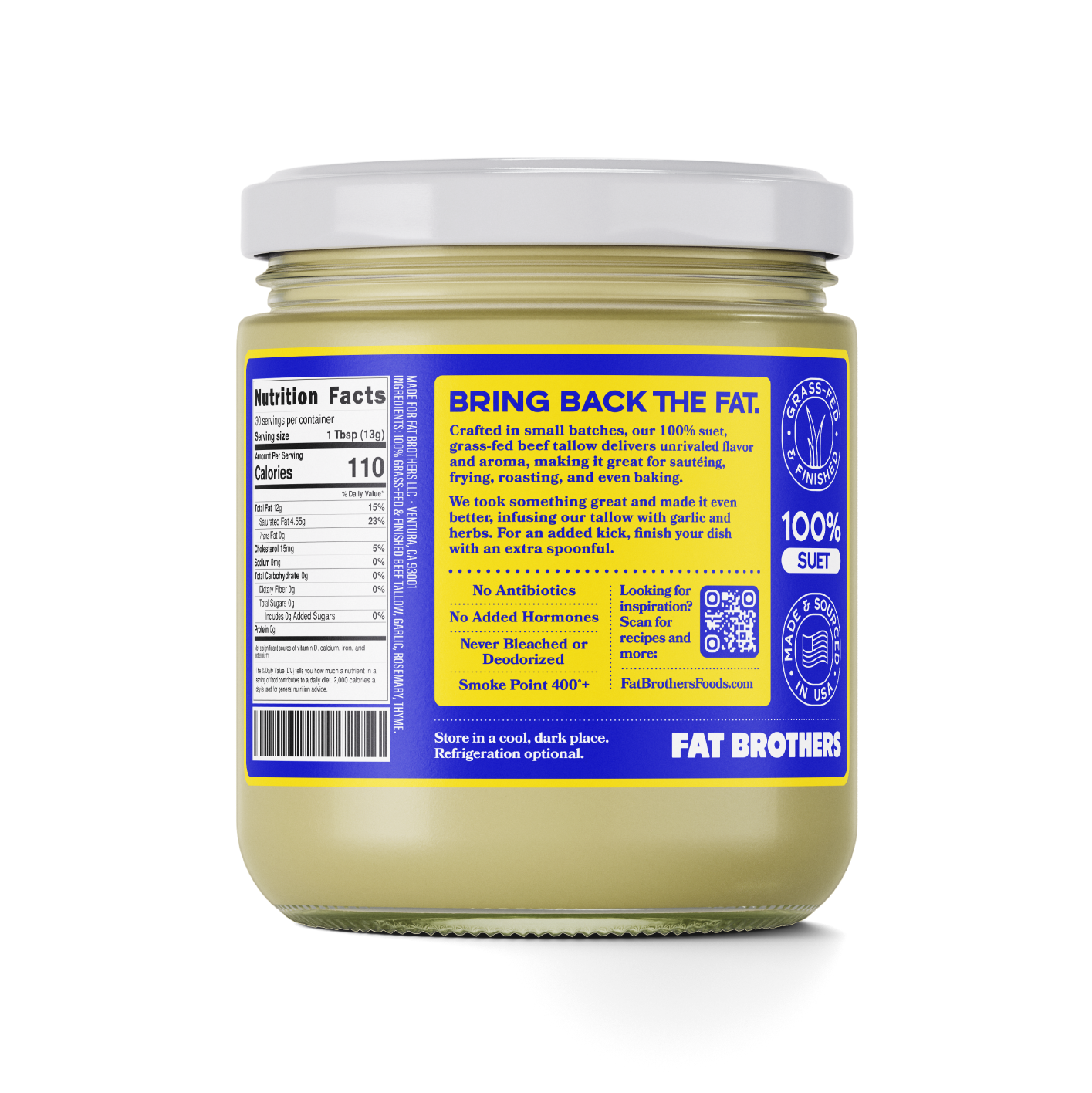 GARLIC HERB - GRASS-FED BEEF TALLOW