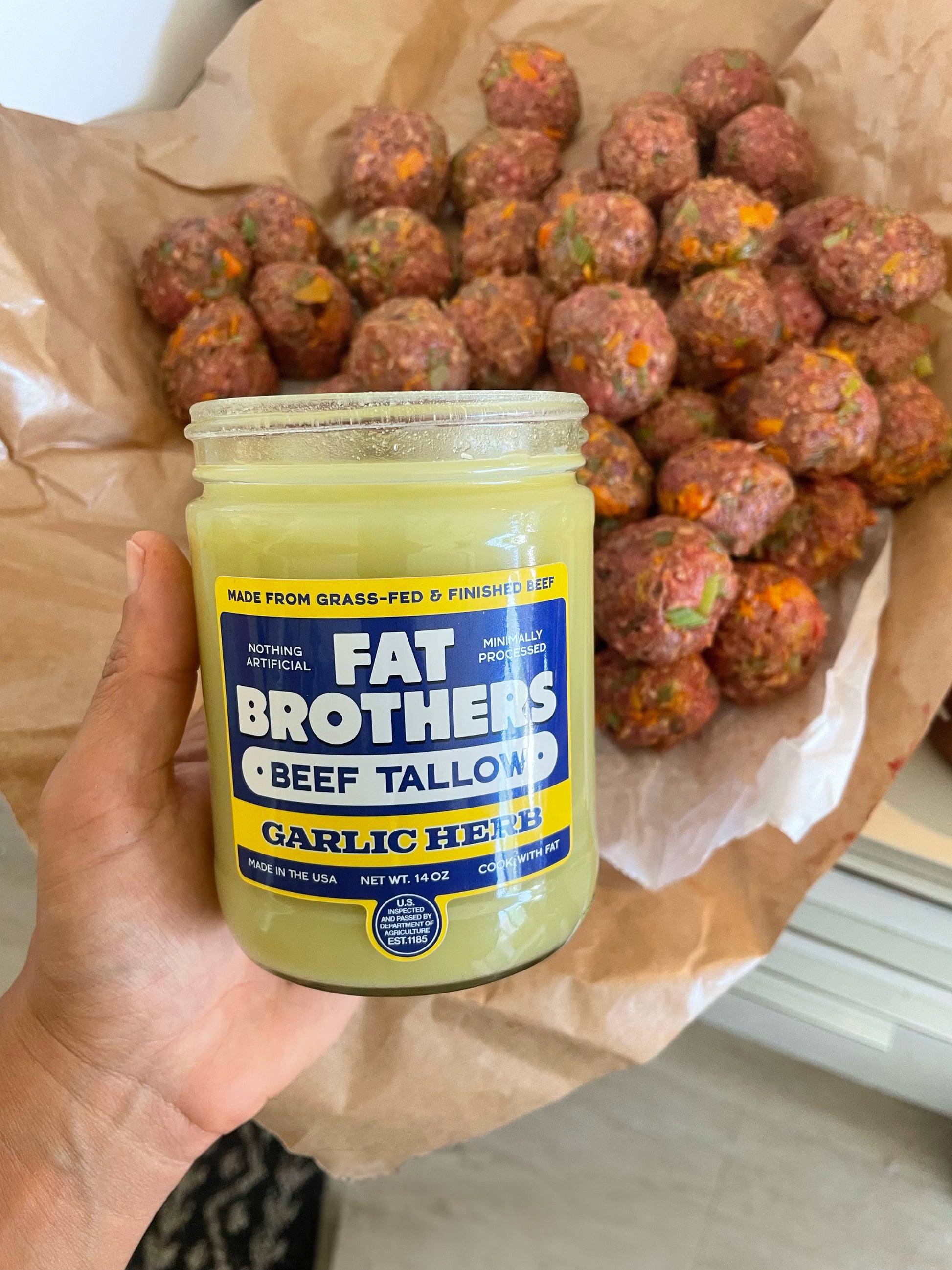 GARLIC HERB - GRASS-FED BEEF TALLOW