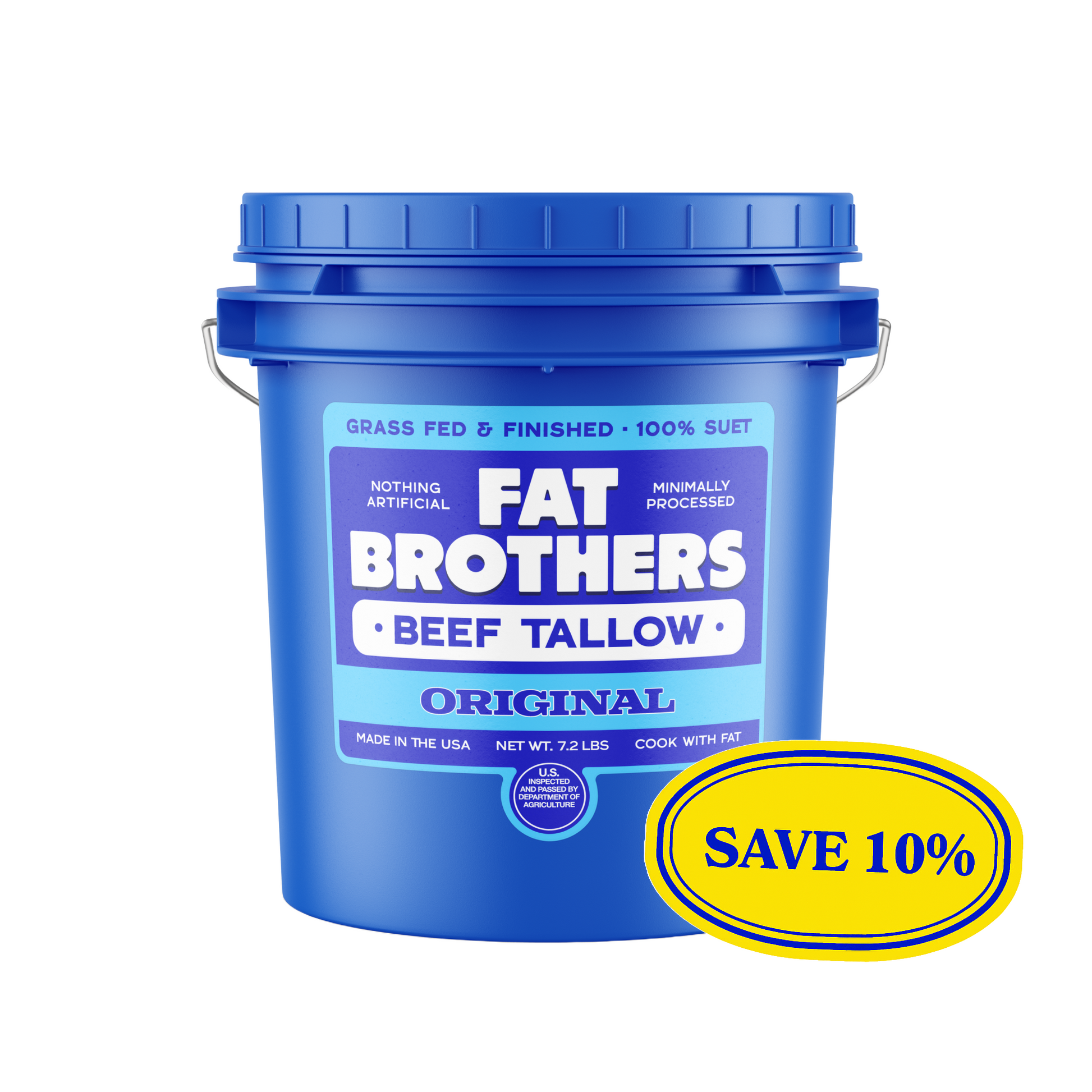ORIGINAL - GRASS-FED BEEF TALLOW - 7.2 LB Pail