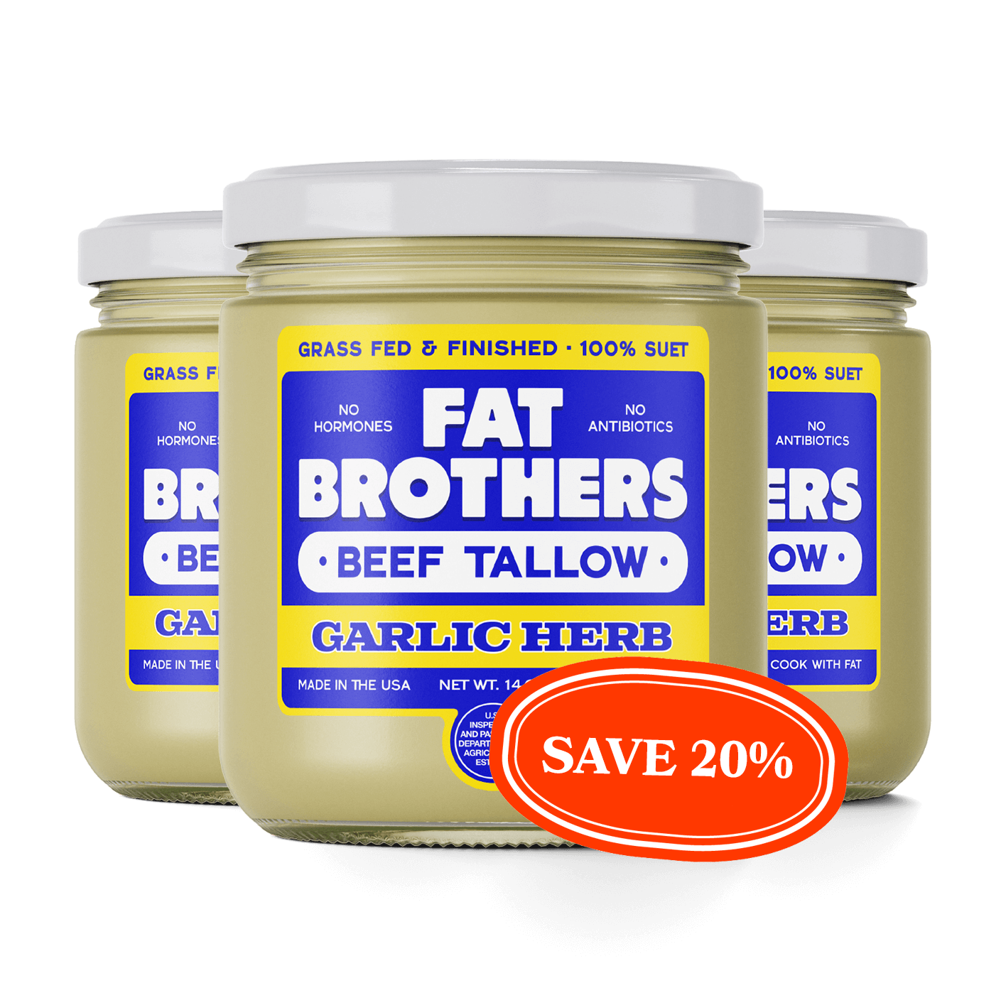 GARLIC HERB - GRASS-FED BEEF TALLOW